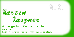 martin kaszner business card